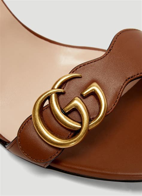 brown gucci thong sandals|gucci marmont open toe sandals.